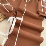 بلوز شلوار نوار دوزی پاپیون