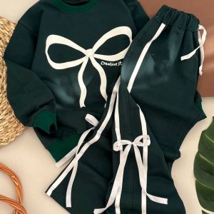 بلوز شلوار پاپیون نوار