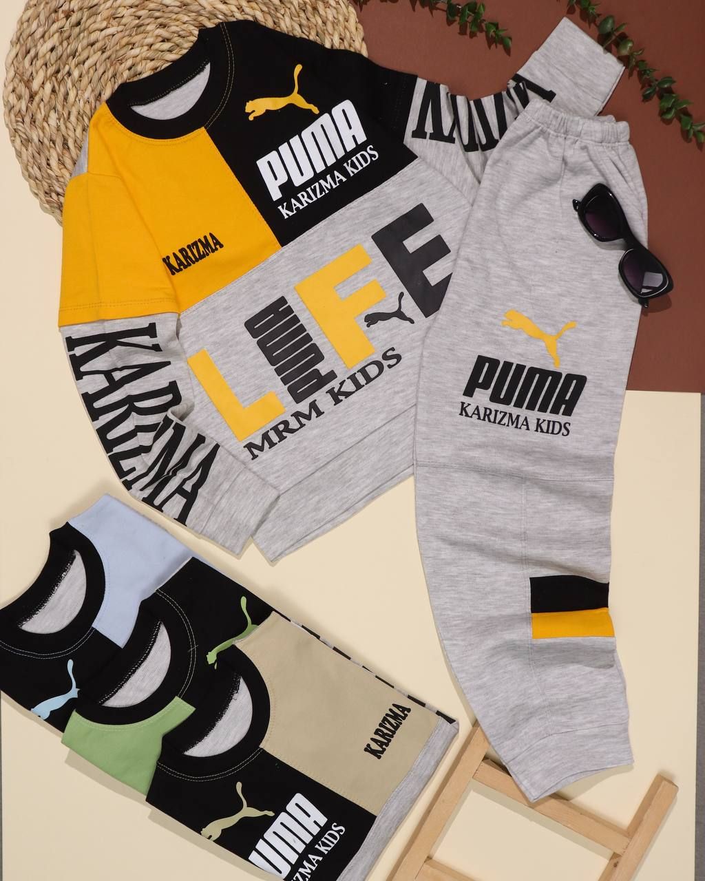 بلوز شلوار تیکه دوزی پوما