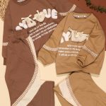 بلوز شلوار تیکه دوزی my love عروسکی