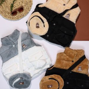 پافر باکسی کیف دار خز دار