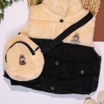 پافر باکسی کیف دار خز دار