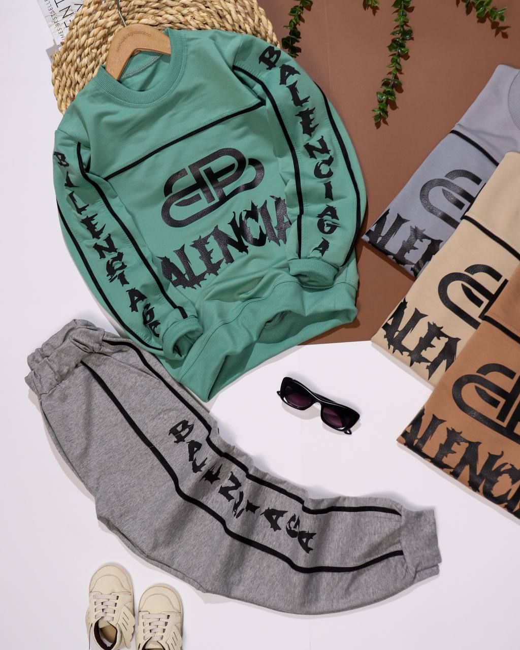 بلوز شلوار نوار دوزی بالنسیا