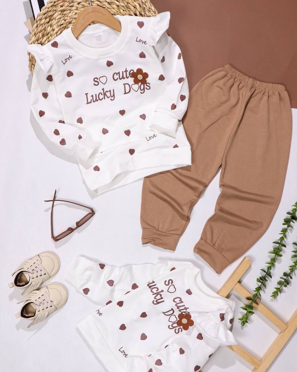 بلوز شلوار دخترانه تک گل