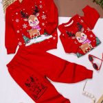 بلوز شلوار یلدایی طرح گوزن