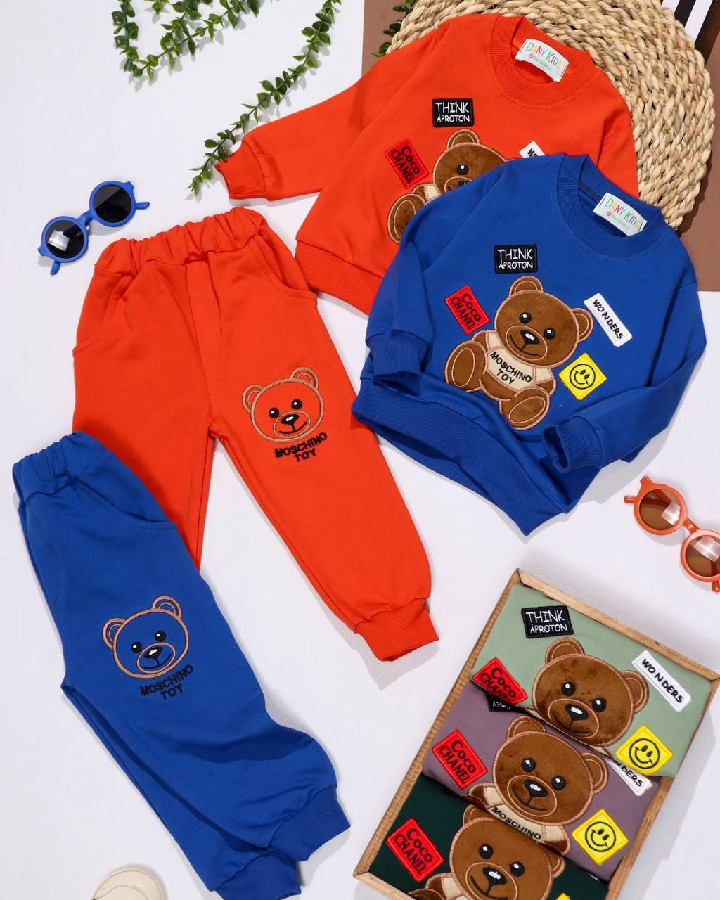 بلوز شلوار تیکه گلدوزی خرس