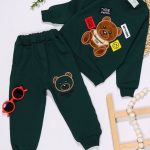 بلوز شلوار تیکه گلدوزی خرس