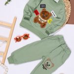 بلوز شلوار تیکه گلدوزی خرس