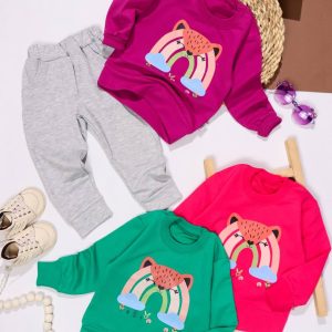 بلوز شلوار روبته رنگین کمان