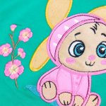 بلوز شلوار دخترانه چین دار گلدوزی