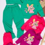 بلوز شلوار دخترانه چین دار گلدوزی