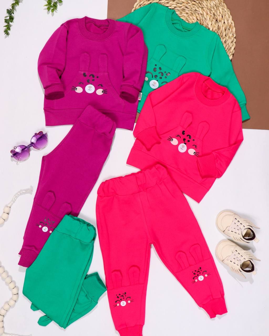 بلوز شلوار گوش دار دخترانه