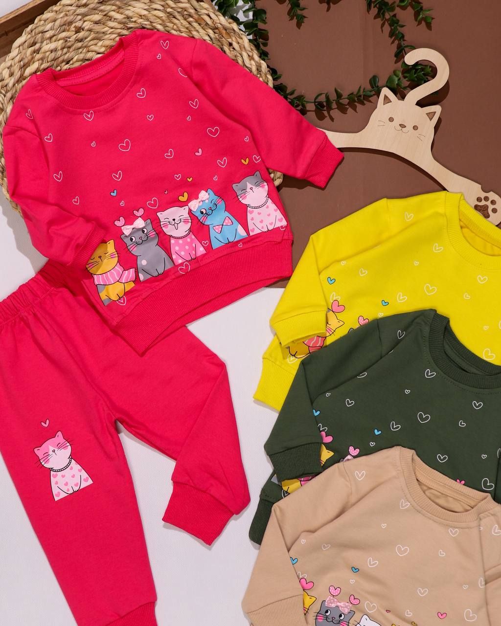 بلوز شلوار گربه و‌قلب