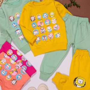 بلوز شلوار دخترانه طرح حیوانات