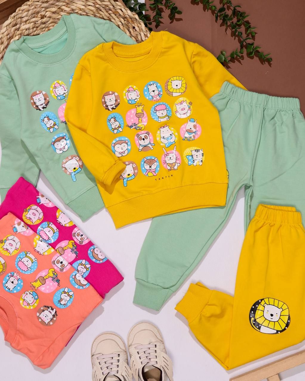 بلوز شلوار دخترانه طرح حیوانات