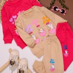 بلوز شلوار دخترانه بادکنک قلب