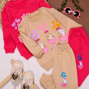 بلوز شلوار دخترانه بادکنک قلب