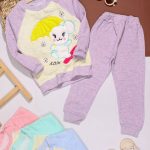 بلوز شلوار دخترانه گلدوزی چتر پولیشی