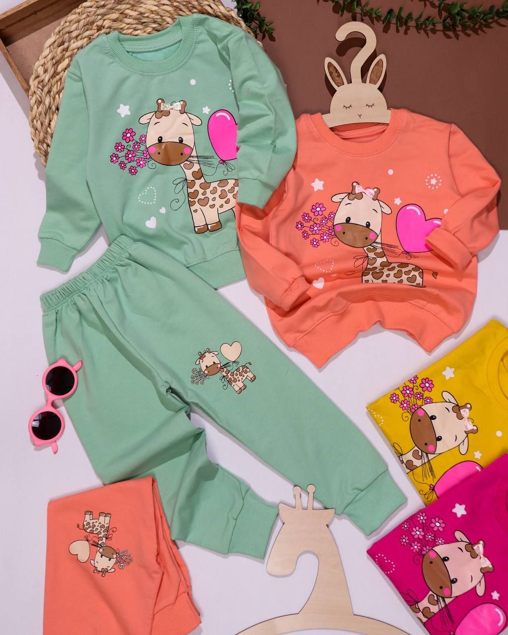 بلوز شلوار دخترانه زرافه