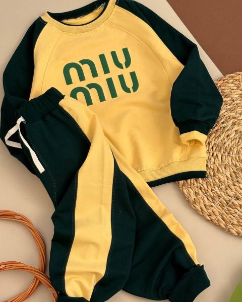 بلوز شلوار تیکه دوزی miu miu