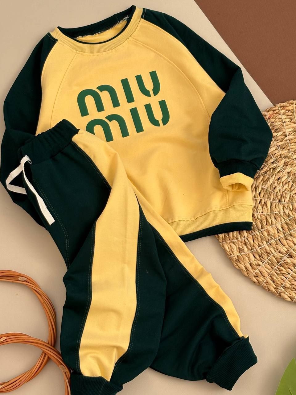 بلوز شلوار تیکه دوزی miu miu