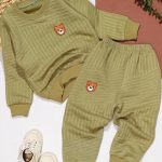 بلوز شلوار ژاکارد خطی تدی