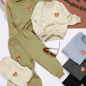 بلوز شلوار ژاکارد خطی تدی