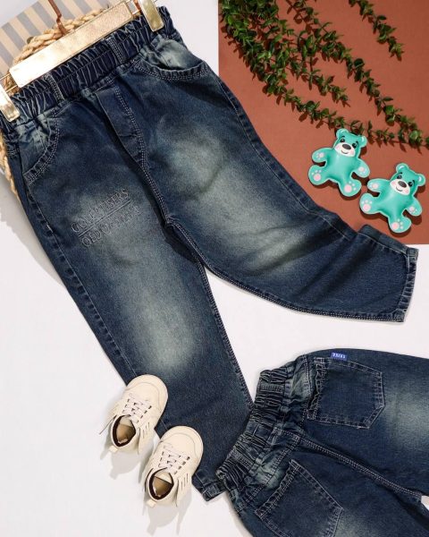 شلوار جین اسپرت یه طرف گلدوزی