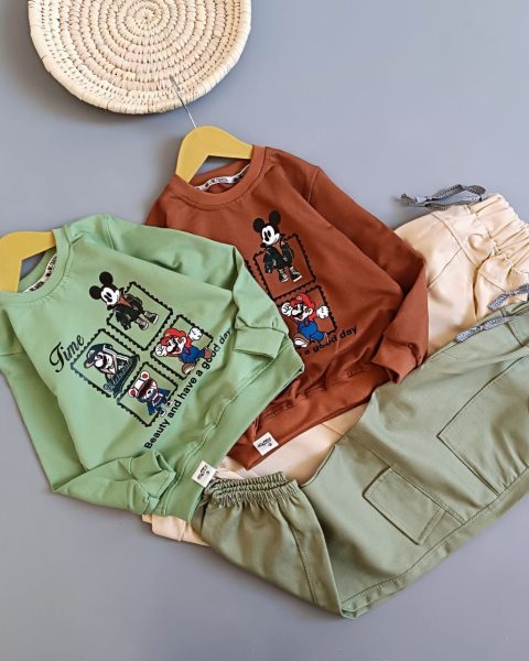 بلوز شلوار کتان دم پا کش ماریو