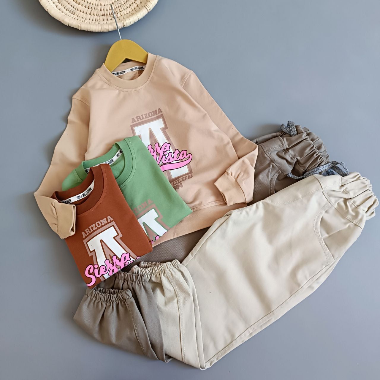 بلوز شلوار کتان حروف A