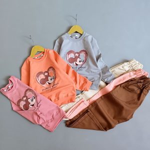 بلوز شلوار کتان میکی قلب