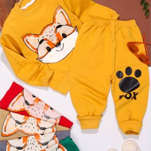 بلوز شلوار طرح بچه روباه