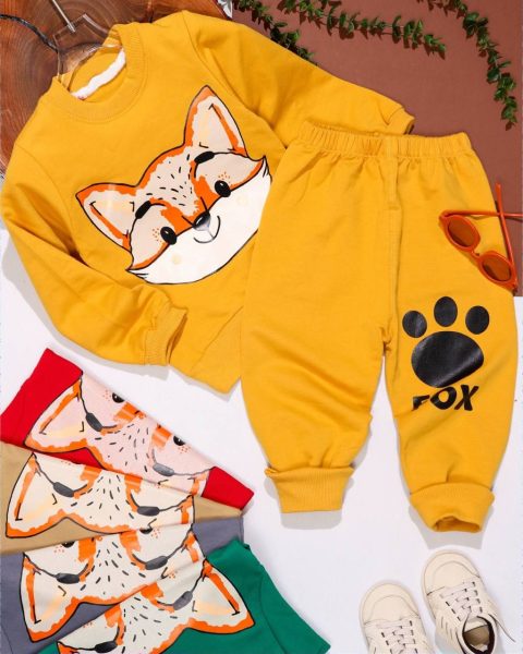 بلوز شلوار طرح بچه روباه