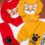 بلوز شلوار طرح بچه روباه