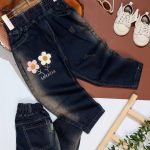 شلوار جین شست رادو طرح گل