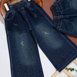 شلوار جین بگ نگین دار