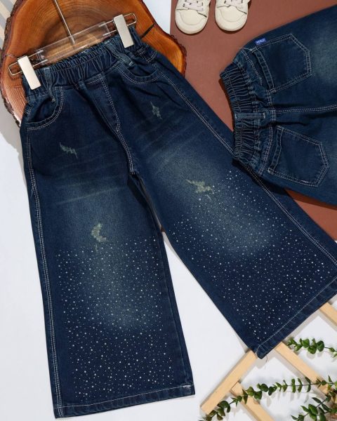 شلوار جین بگ نگین دار