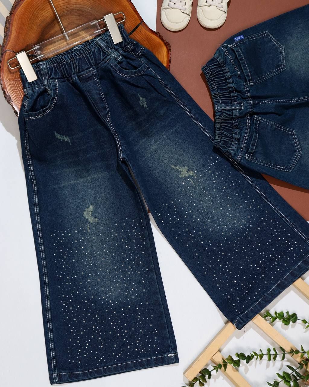 شلوار جین بگ نگین دار