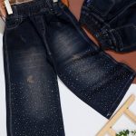 شلوار جین بگ نگین دار