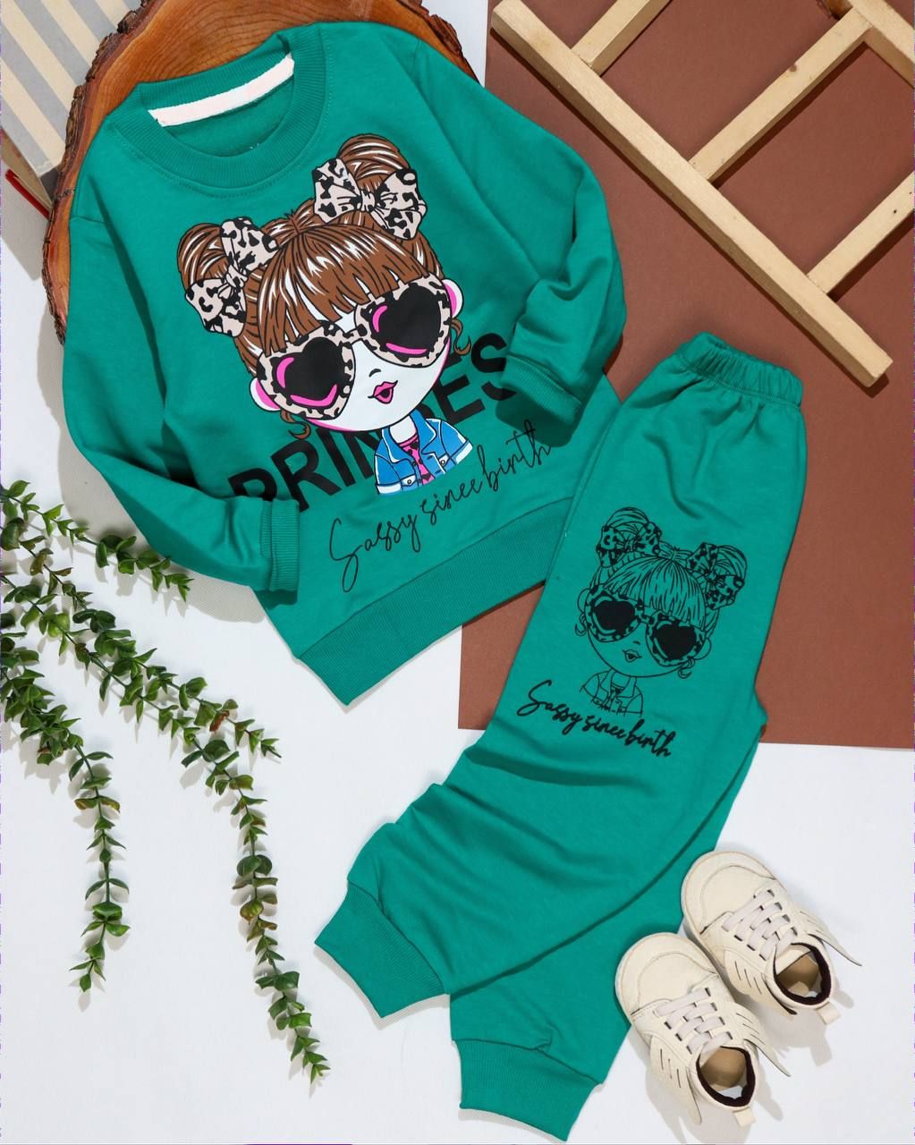 بلوز شلوار دختر عینکی