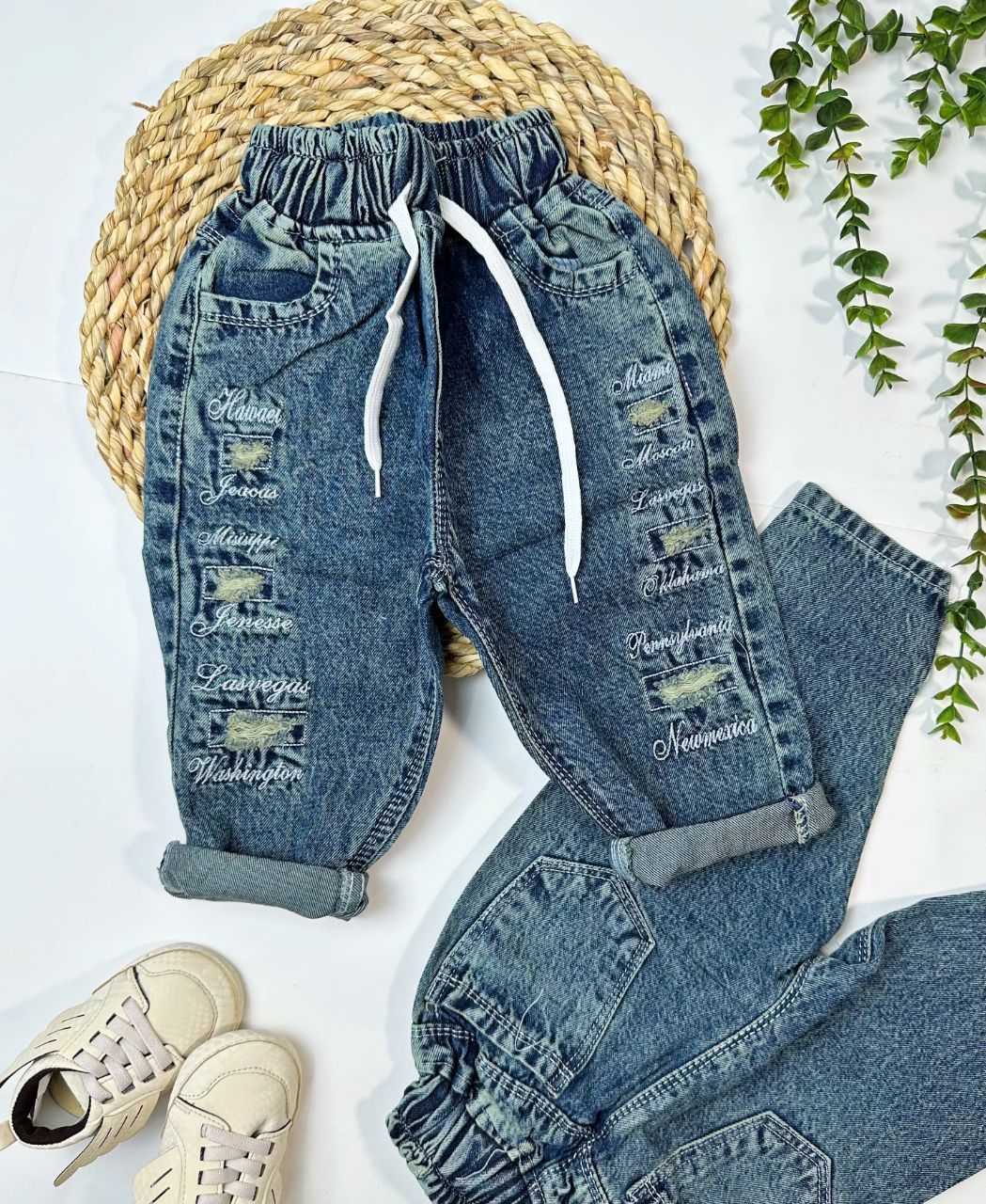 شلوار جین طرح زاپ