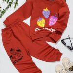 بلوز شلوار دخترانه توت فرنگی