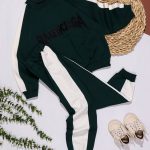 بلوز شلوار اسپرت تیکه دوزی گلدوزی بالنسیا