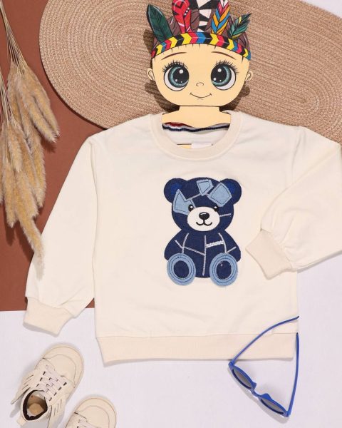 بلوز تک گلدوزی جین خرس