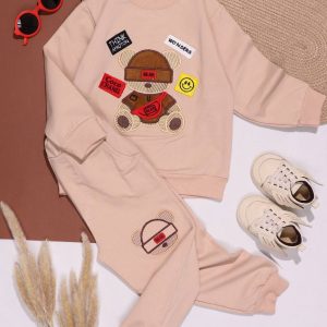 بلوز شلوار گلدوزی خرس ملاه