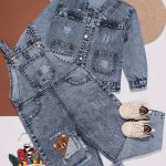 بیلر کت جین اسپرت گلدوزی خرس