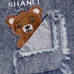 بیلر کت جین اسپرت گلدوزی خرس