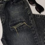 شلوار جین مام تیکه دوزی