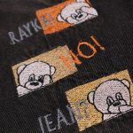 شلوار جین نقلی گلدوزی پاندا