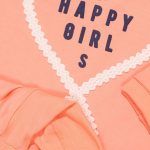 بلوز تک دخترانه طرح قلب بافتنی